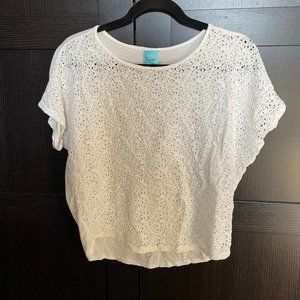 White, Cropped Women's Top - Small